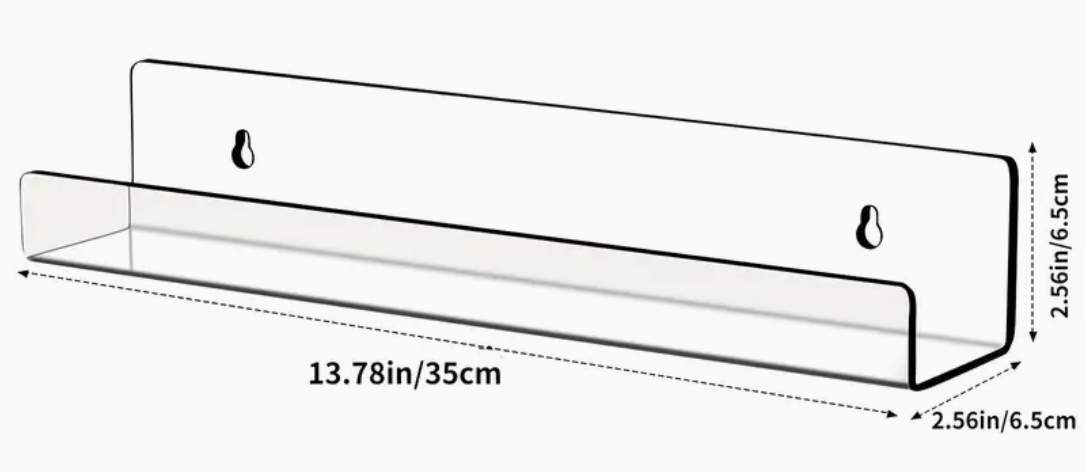 Invisible Floating Acrylic Shelf